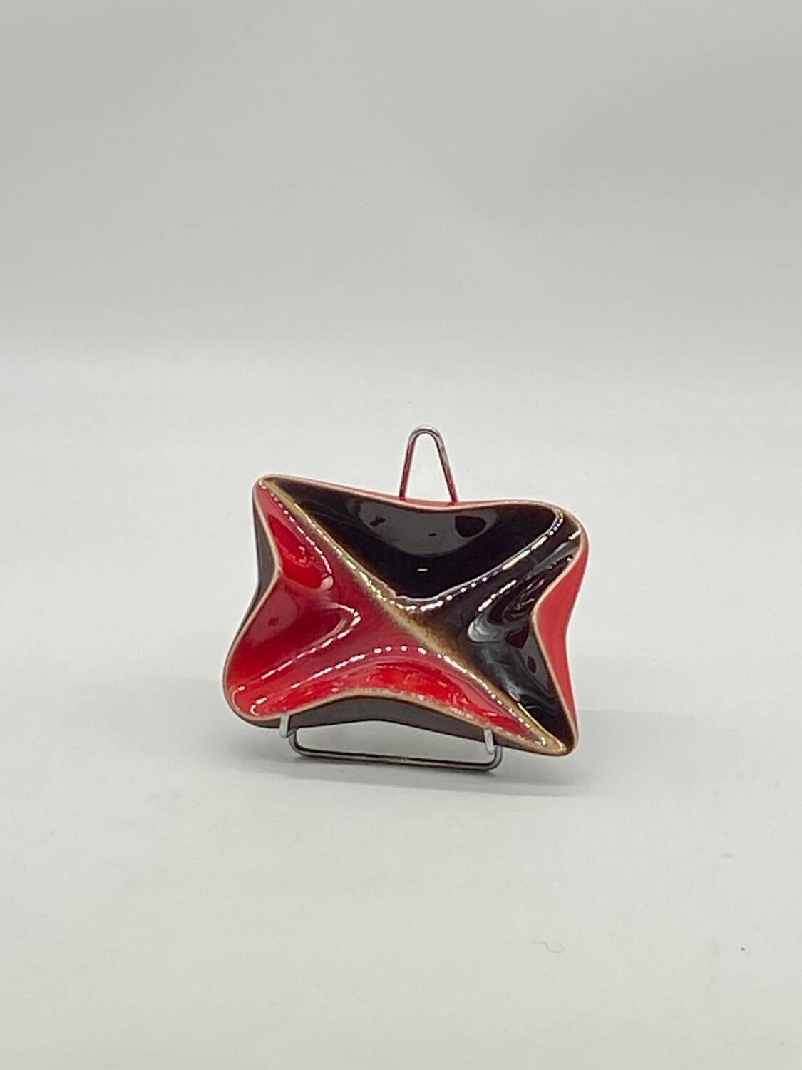 Glazed ceramic pocket tray, verceram, futuristic