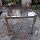 table basse verre et metal