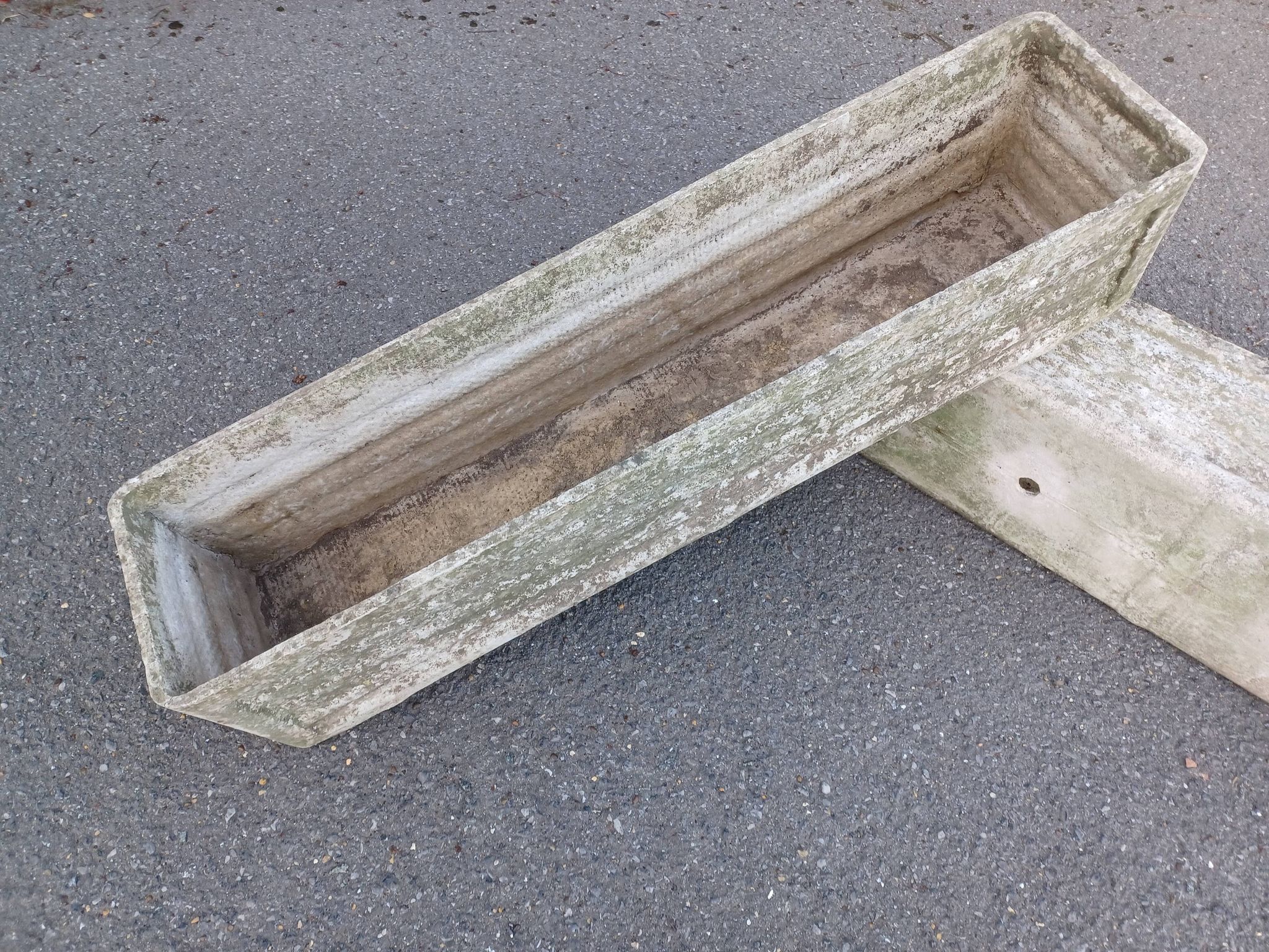 Pair of planters, eternit fiber cement concrete, 50's
