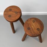 Set of 2 tripod stools