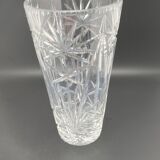 Chiseled glass vase