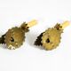 Two beautiful original Mid Century Modern floral wall lamps made of brass w