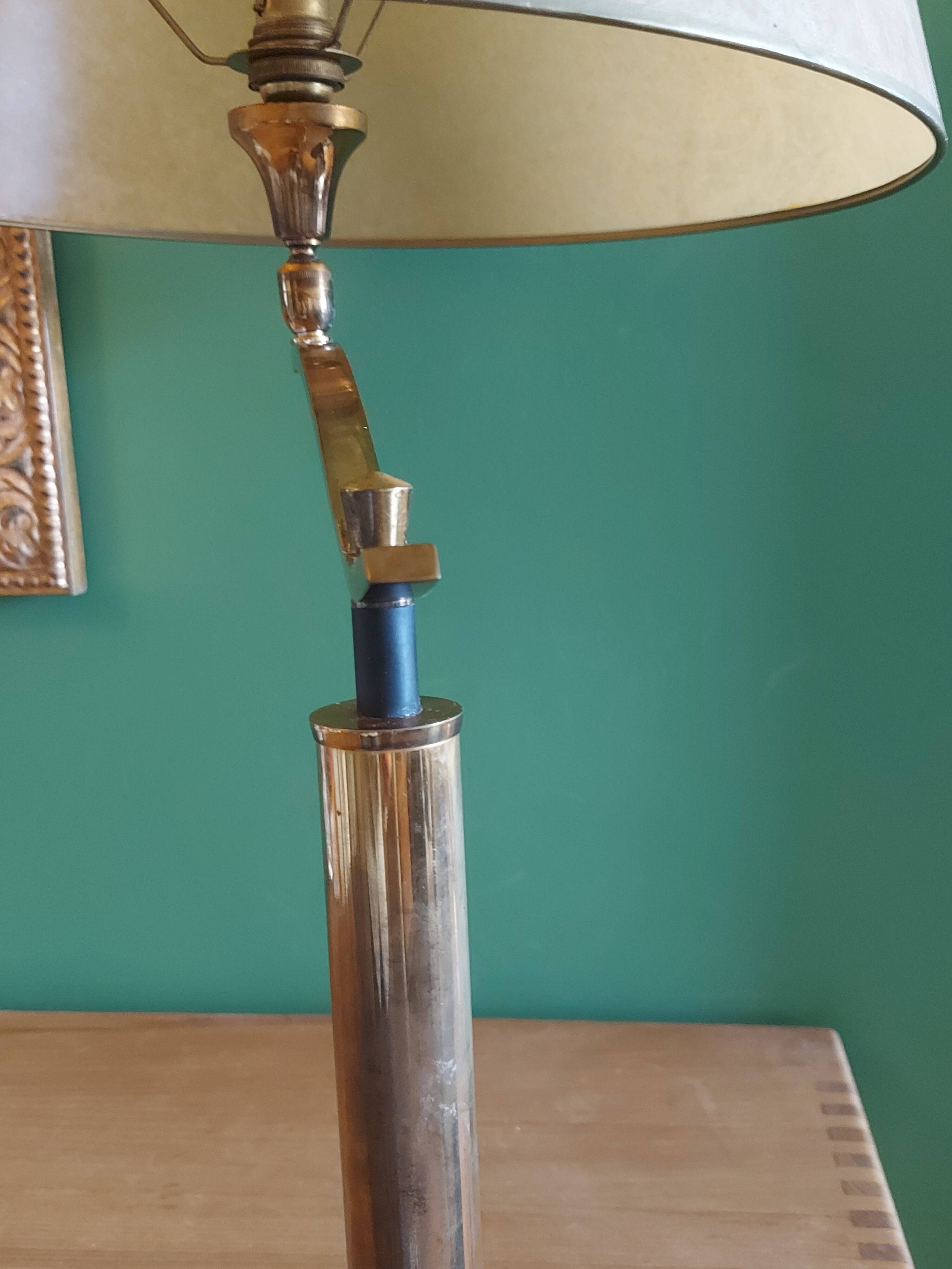 Brass lamp 30's Jules Leleu