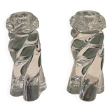 Pair of Baccarat Aladin crystal candlesticks