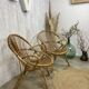Pair of vintage rattan armchairs