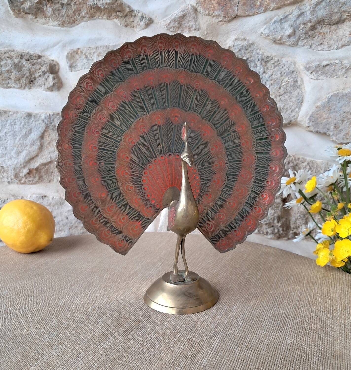 Brass peacock