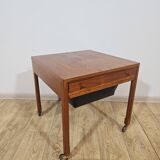 Sewing,Teak, Mid-Century Modern table, Denmark, 1950s/60s.