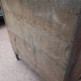 18th century crossbow chest of drawers, stamped