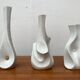White sculptural vases by Peter Müller for Sgrafo Modern, 1960s, set of 6.