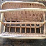 Rattan and caning Vintage magazine rack