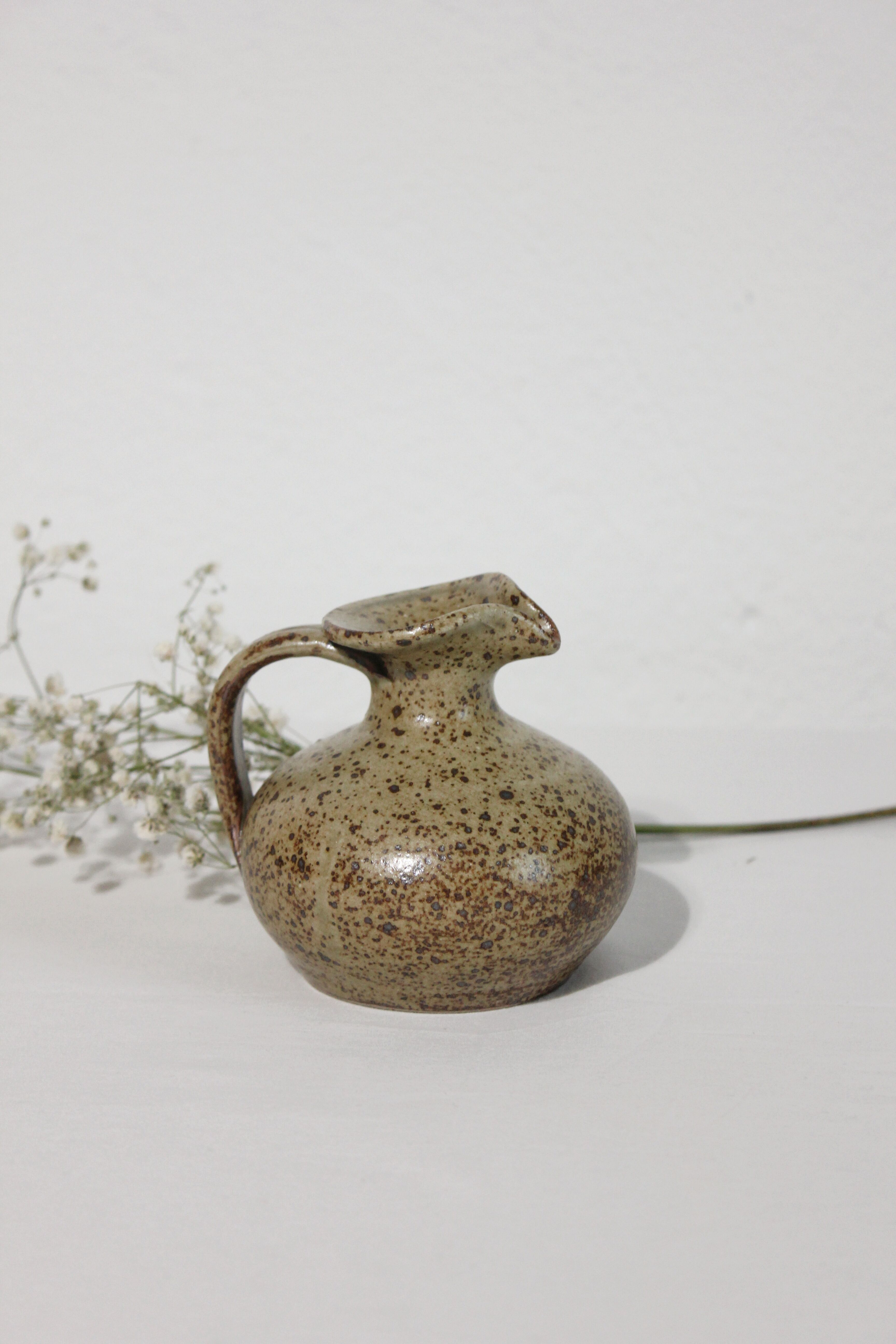 Small vintage pyrite stoneware vase