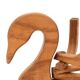 Folding wooden candle holder in the shape of a bird, 70s