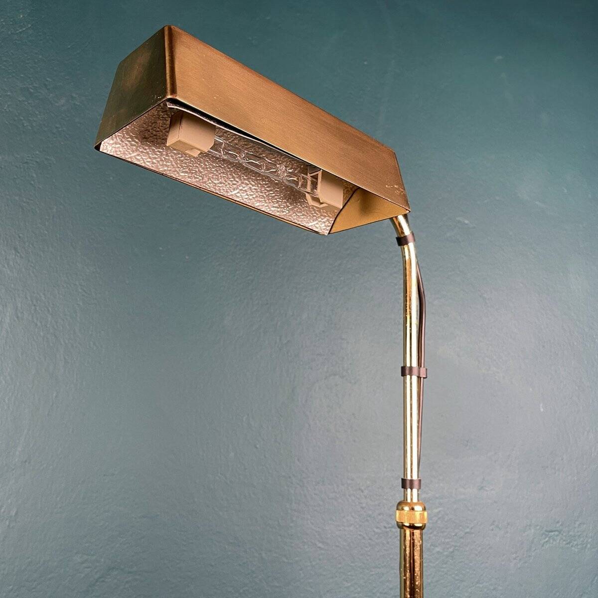 Italian brass floor lamp from the mid-century by Relux Milano, 1970s.