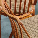 Set of 4 fabric chairs by Ton Bystrice 1960
