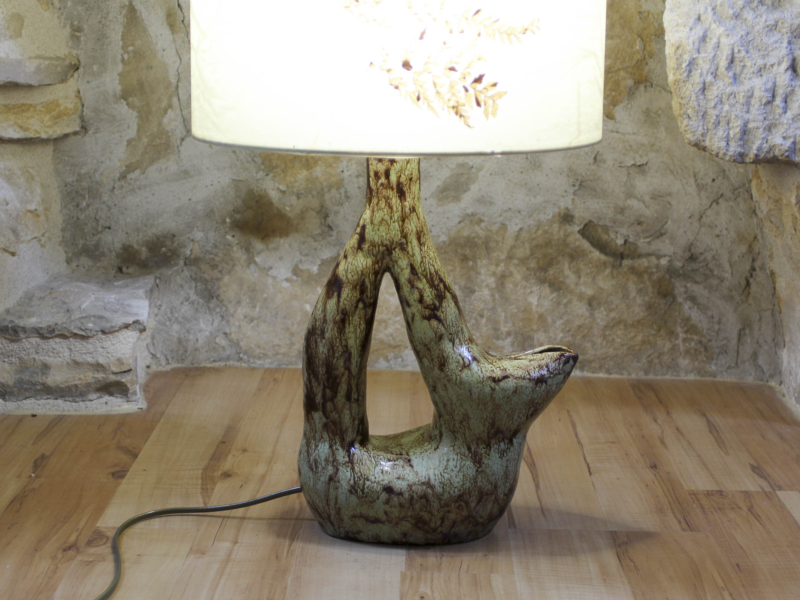 Freeform ceramic lamp 70s