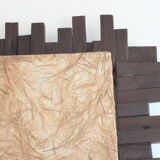 Scandinavian style wall lamp in wood and fabric, 1970