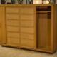Oak wardrobe by Guillerme and Chambron 1950s