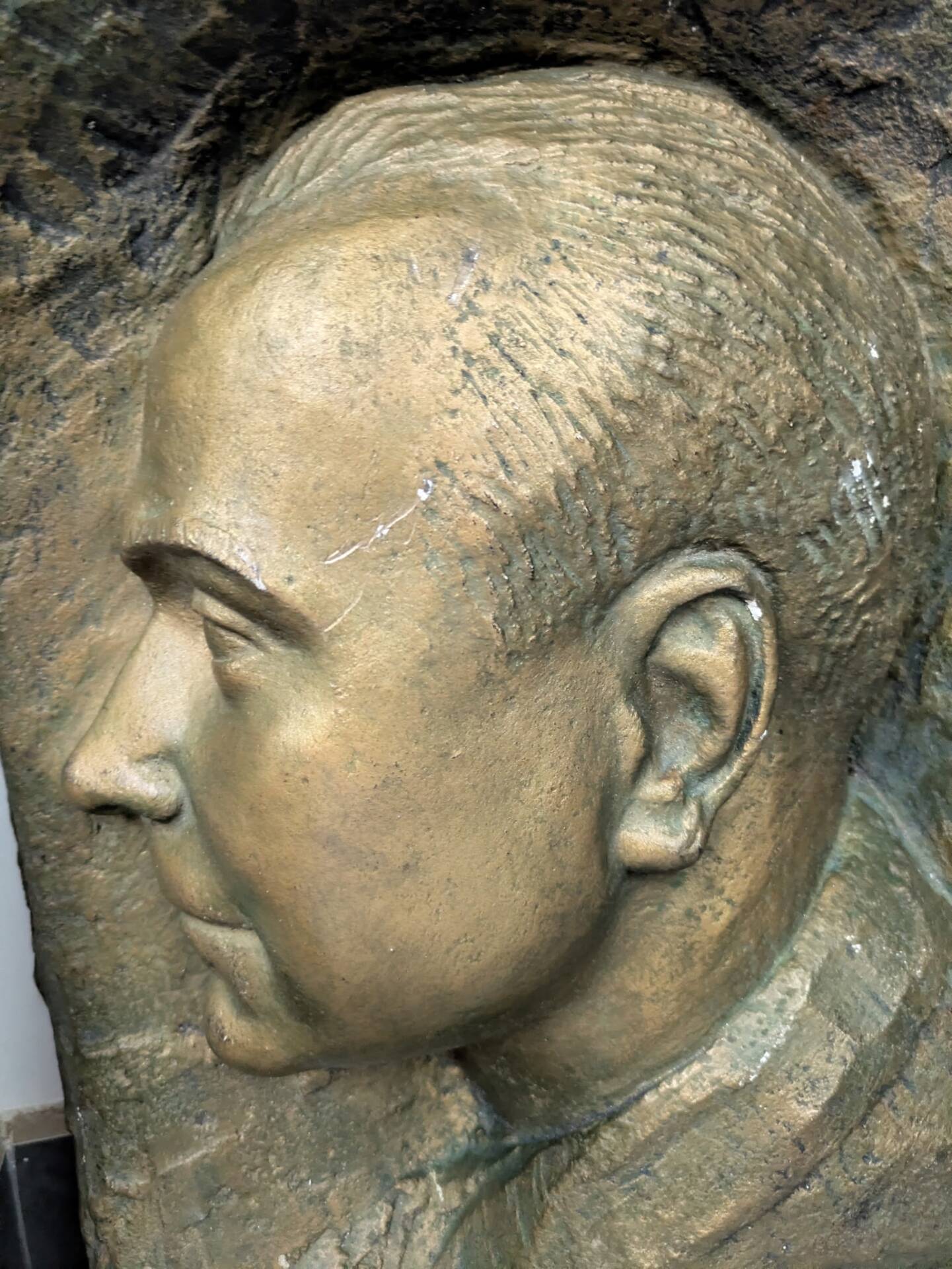 Moulage en plâtre - Portrait d'homme