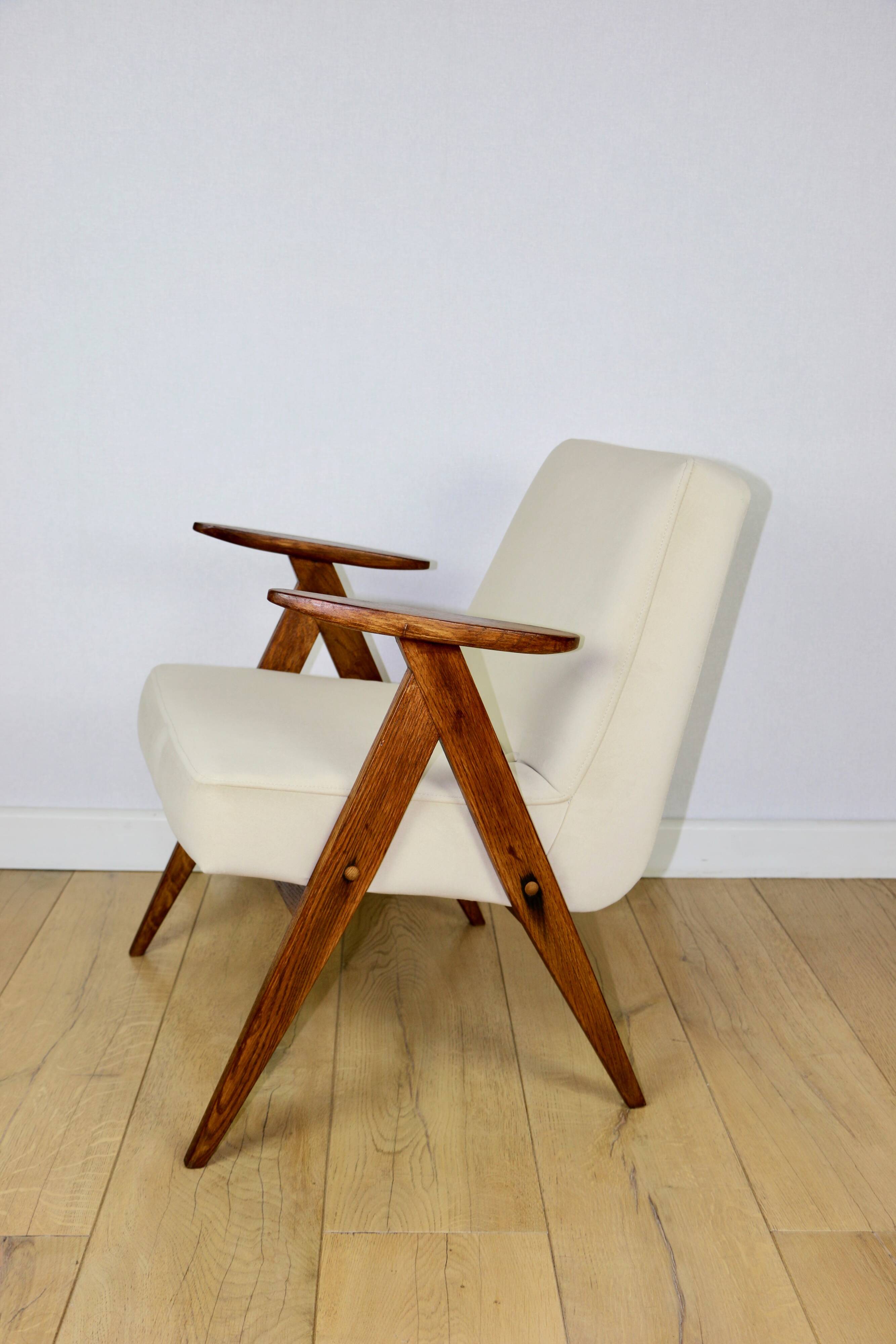 Chierowski 366 armchair, 1970s, beige, dark oak