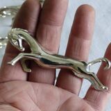 6 metal knife holders, horse
