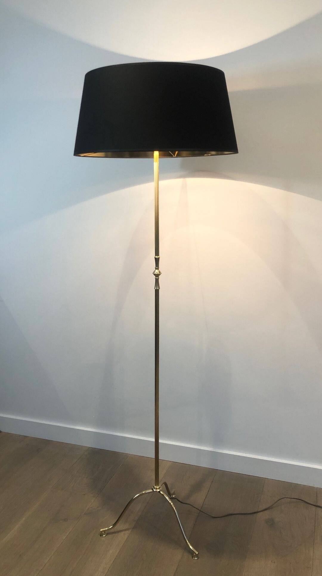 Neoclassical Brass Floor Lamp, in the Style of Maison Jansen