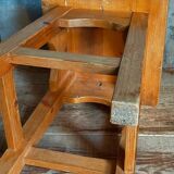 Vintage solid pine workshop stool