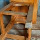 Tabouret d'atelier en pin massif vintage