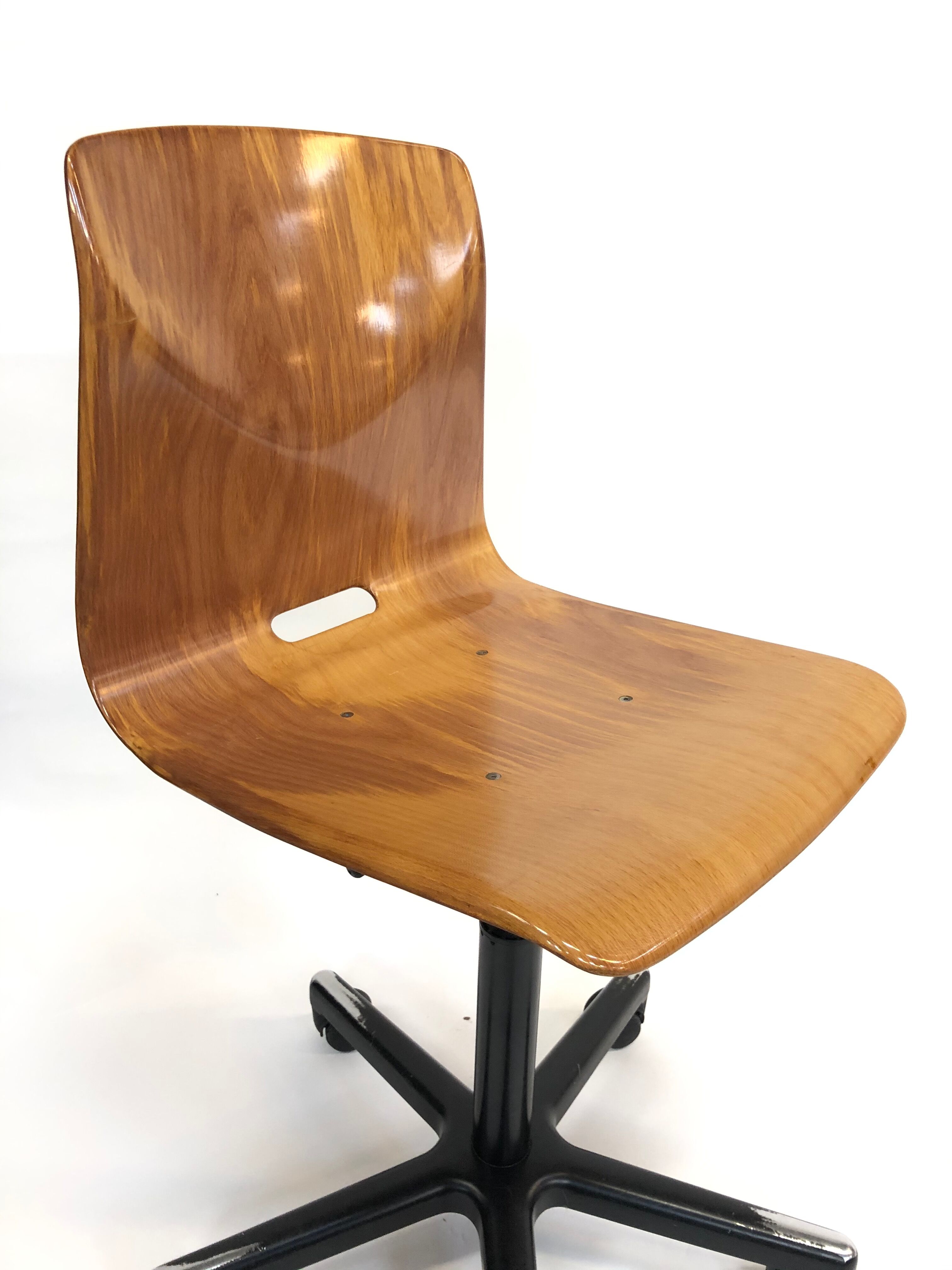Woodmark vintage galvanitas Pagholz adjustable rotary work chair