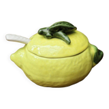 Slush mustard pot, lemon shape