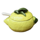 Slush mustard pot, lemon shape