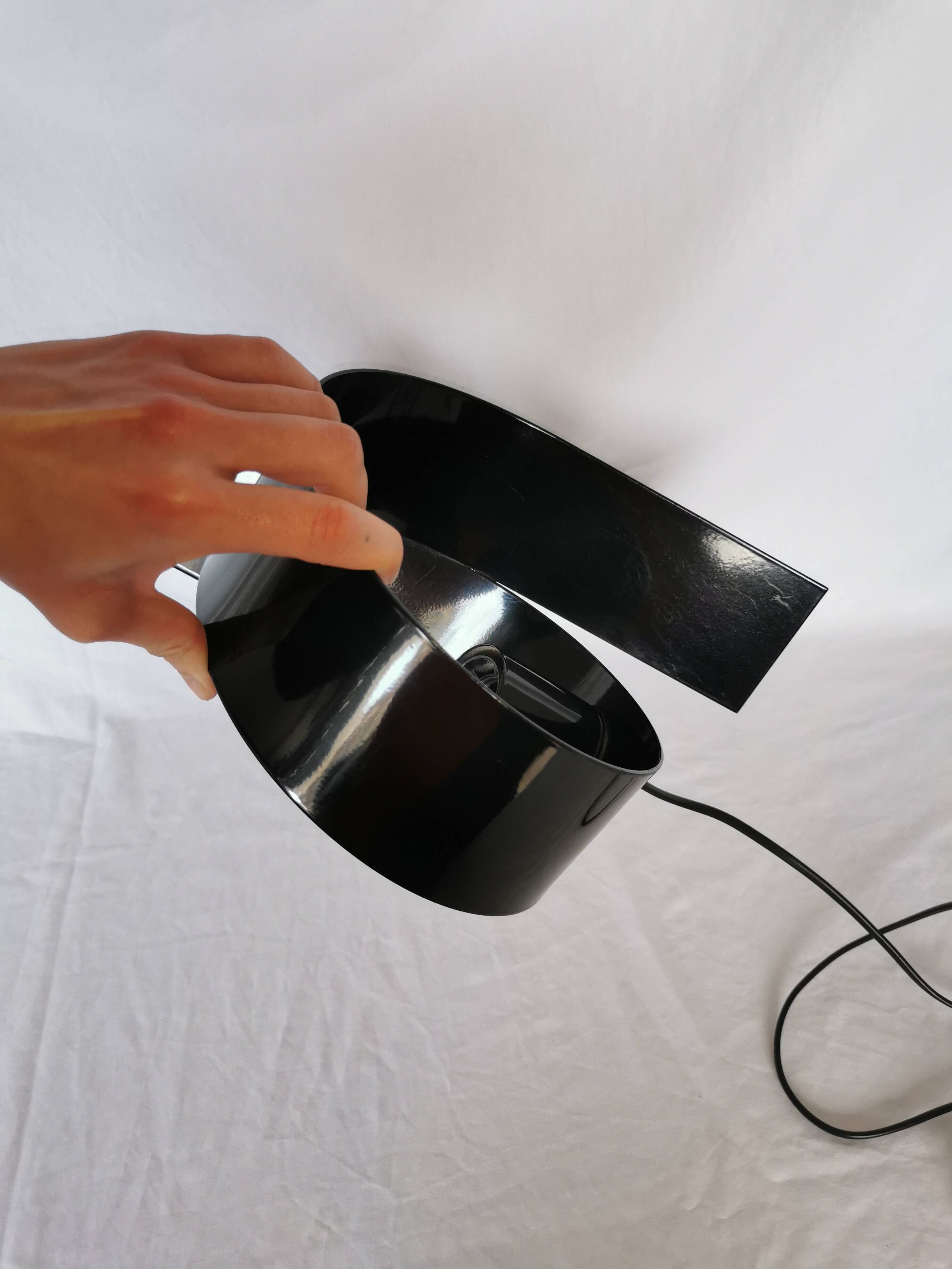 Steel looping lamp, Massive, Belgium, 1990.