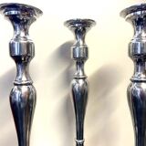 Set of Candle Holders Candelabra Torch Candle Holders Polished Brushed Aluminium
