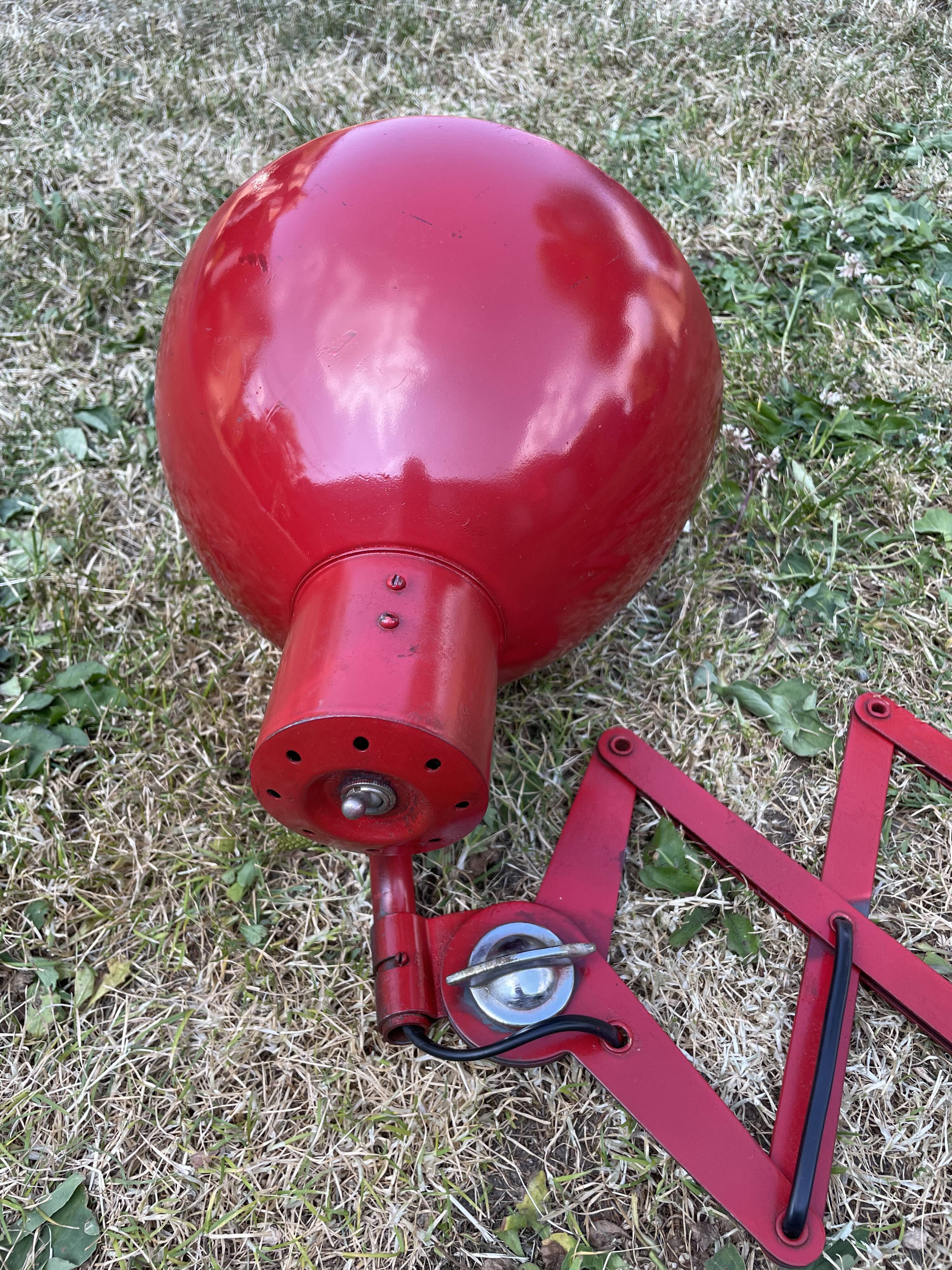 Vintage pantograph wall lamp 1950 red