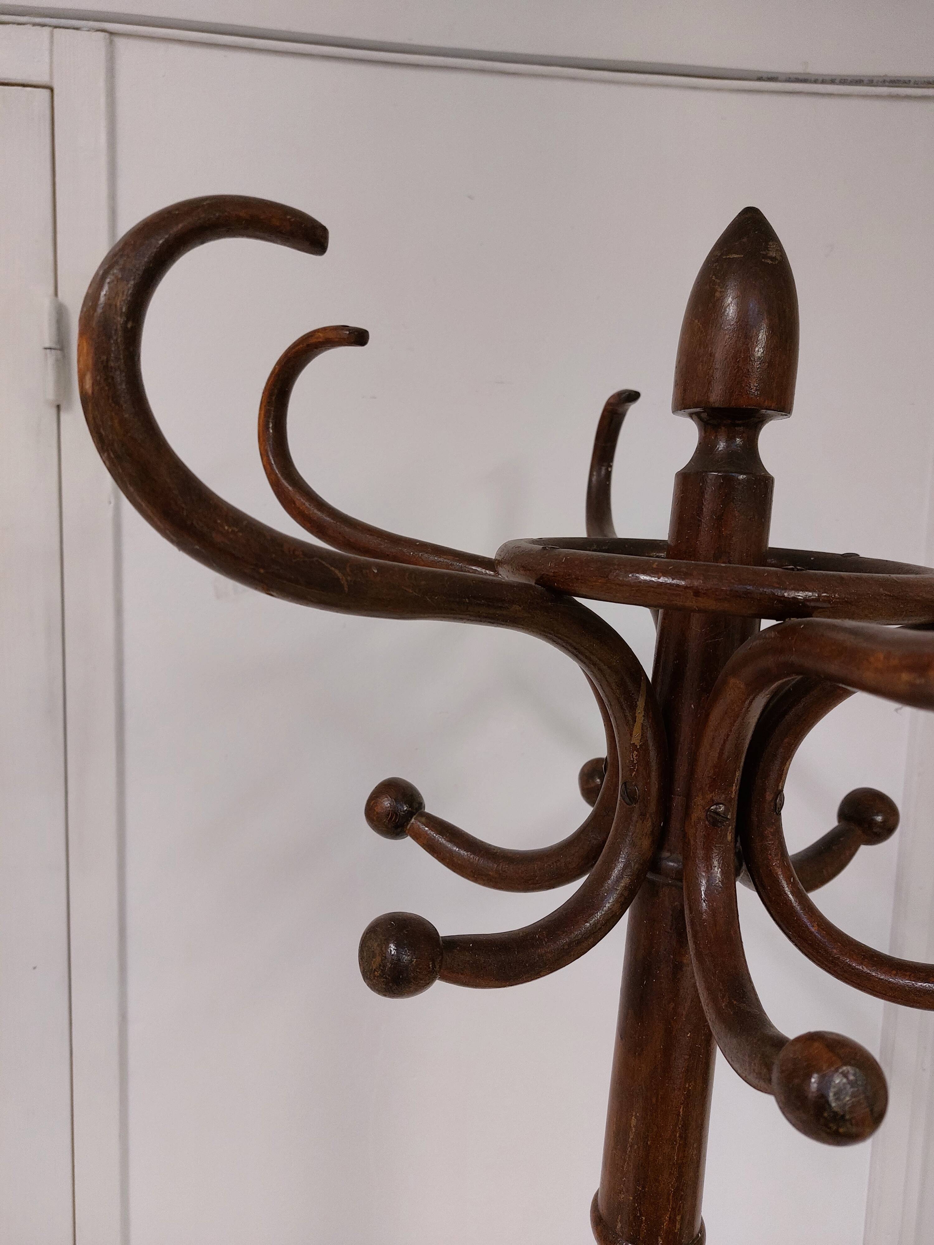 Porte-manteaux Perroquet en bois tourné