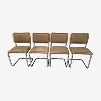 Suite 4 chaises Cesca B32 par Marcel Breuer 1992