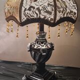 Victorian-inspired lamp, painted resin