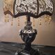 lampe d'inspiration victoriene, résine peinte