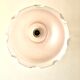 Frosted glass suspension with pearl pink ruffles 1960