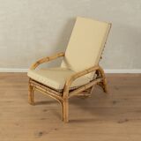 1960s bamboo foldable lounge chair