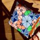 4 coussins 40x40cm covers made in 2 different wax assorted