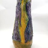 Figurative art majolica vase dated 1957 signed Agostino Pastene