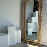 Rattan foot mirror with braces H:2m