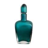 Italian venini murano blue glass bottle incisi serie 1981