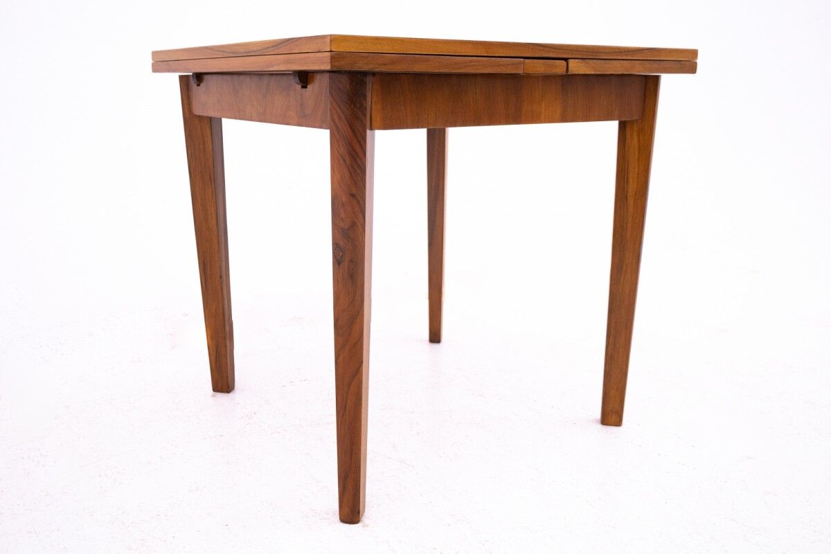 Art Deco square table, Poland, 1940s. After renovation.