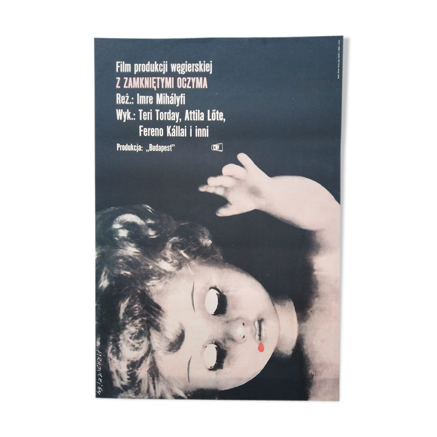 Original Polish poster from 1965 polish poster vintage design doll