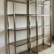 Pair of Artelano bookshelves in anodised metal and smoked glass, 1970s.