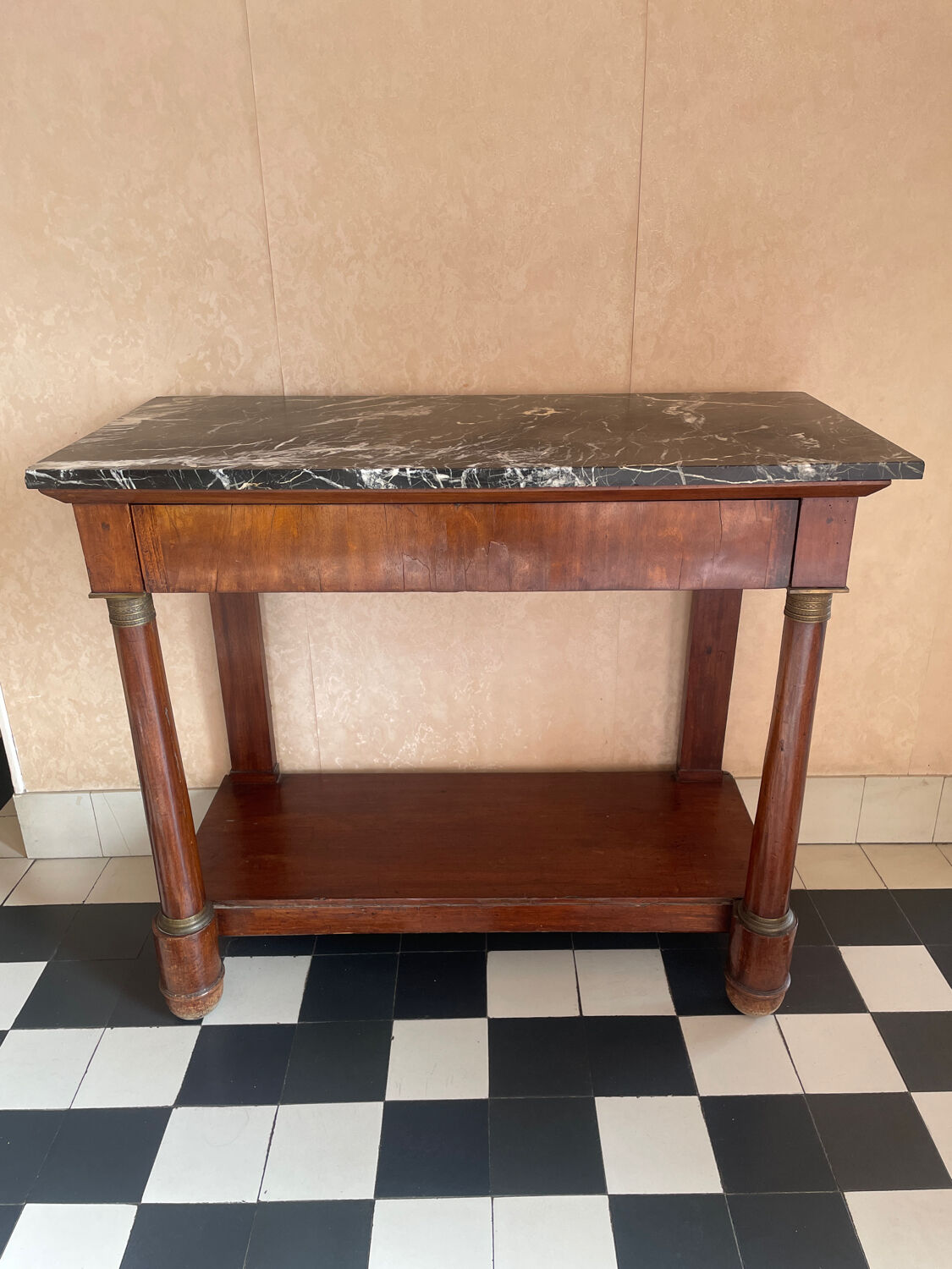 Mahogany console from the Empire period.