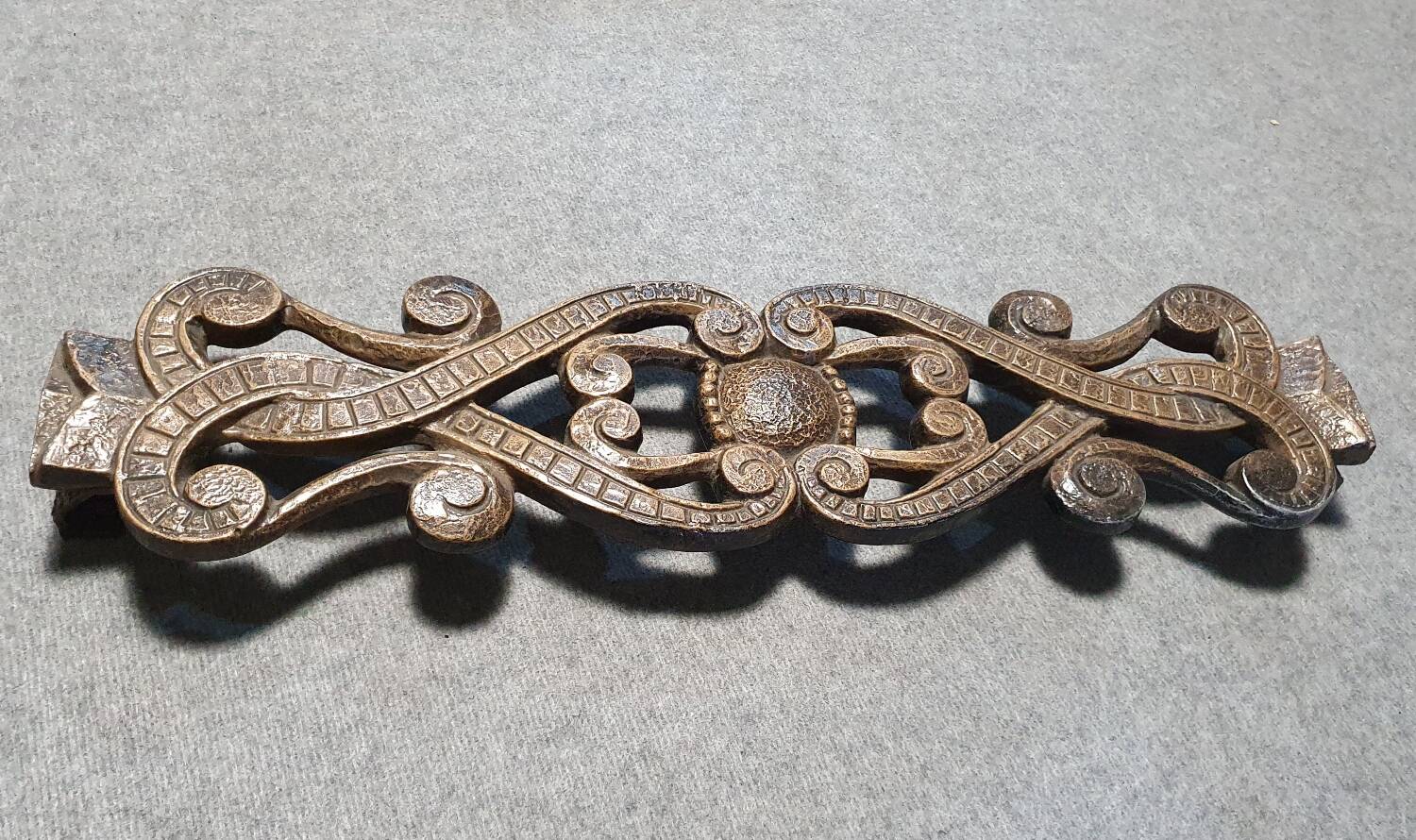 84 cm vintage brutalist door handle aluminium 1970s xxl Humberg