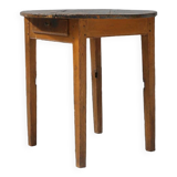 French round sidetable in oak with blue top and beautiful patina, ca. 1850