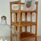 Pair of bedside tables/vintage bamboo and rattan accent furniture - 1970s